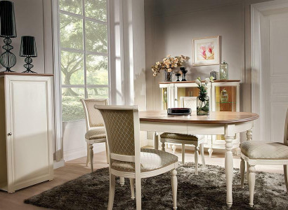 Set Dining table 4x Chairs Lehn Chair Suite Tables Dining room Group 5pcs